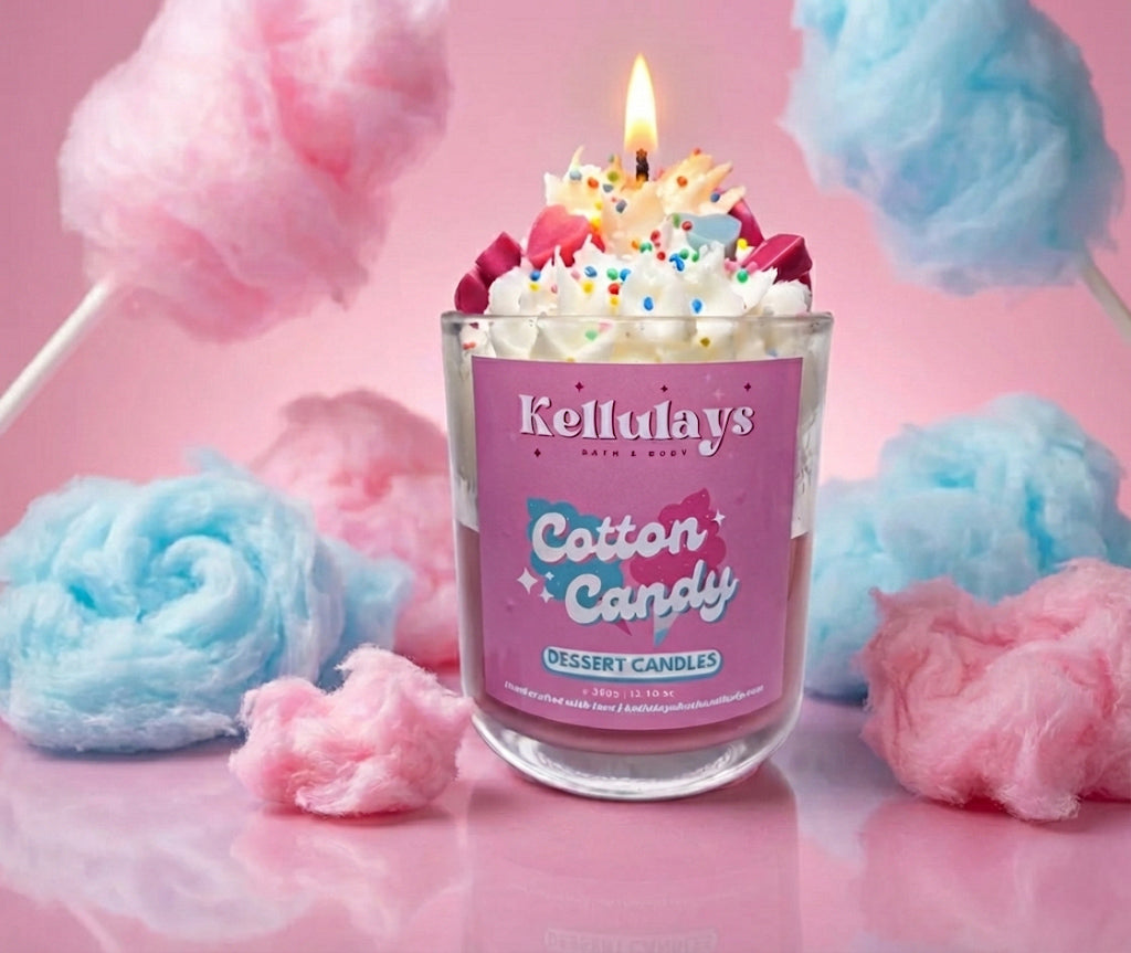Cotton Candy Dessert Candle