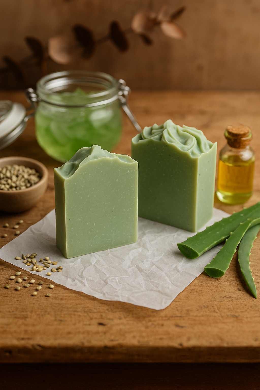 Pre-order - Hemp & Aloe Vera Facial Soap